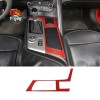 car-king888 Red Fiber Central Control Gear Panel Trim Accessories Kit