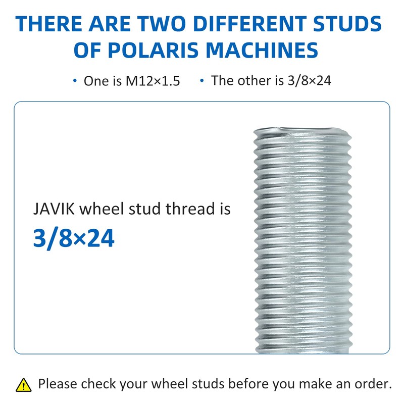 Front Wheel Studs 7517871 16 Pcs for Polaris RZR-4-800 RZR