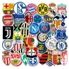 Soccer Club Sticker Set, 50 Pieces, Waterproof Seals, Suitable for