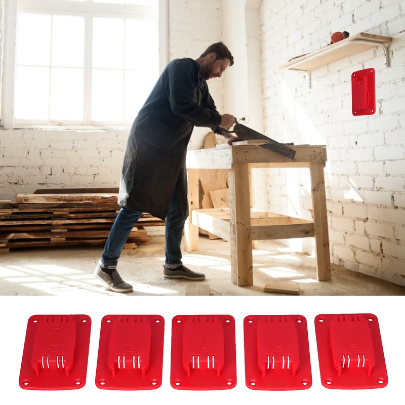5Pcs Tool Holder Mount Battery Fixing Bracket Storage Rack for