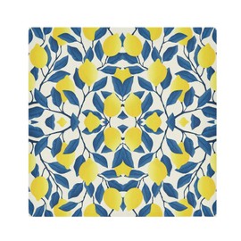 ALAZA - Juego de 4 servilletas de tela de limones amarillos tropicales y frutas, reutilizables, tela de poliéster lavable, para cóctel, fiesta, boda, decoración del hogar