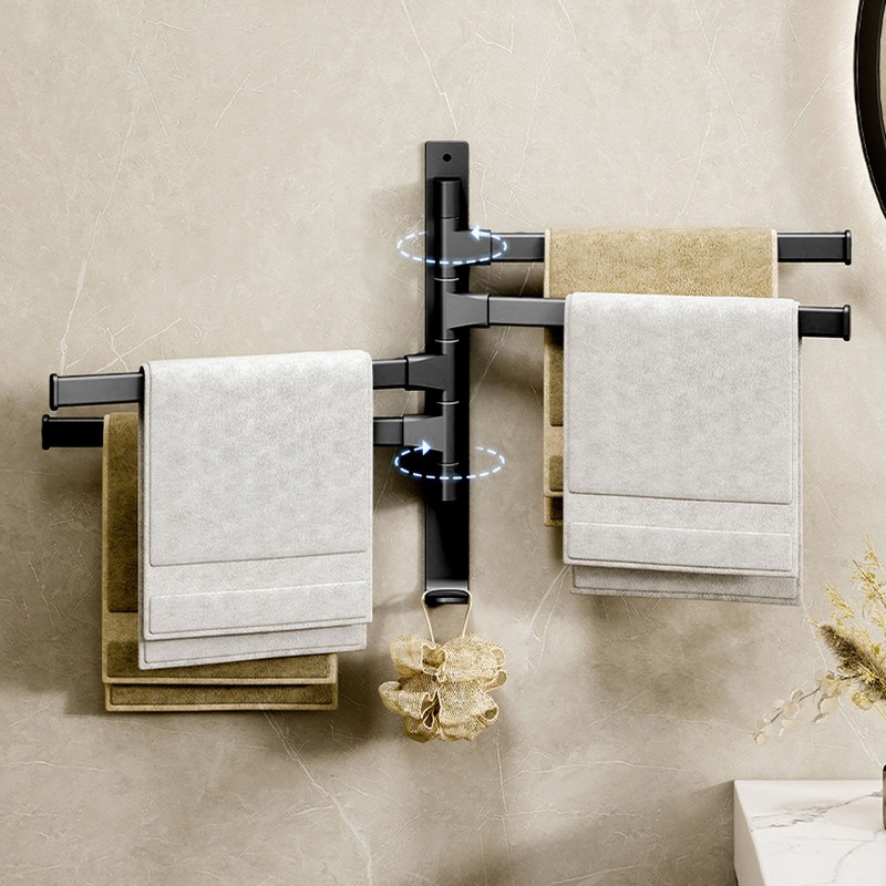 Swivel Towel Rack 5 Arm Swivel Towel Bar Wall Mounted
