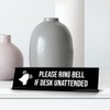 Please Ring Bell If Desk Unattended, BW Black Frame, Desk