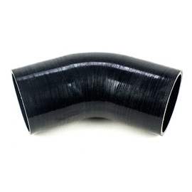 Squirrelly 2.75" inch 3-Ply 45 Degree Elbow Silicone Coupler Turbo Intake Intercooler Pipe Black