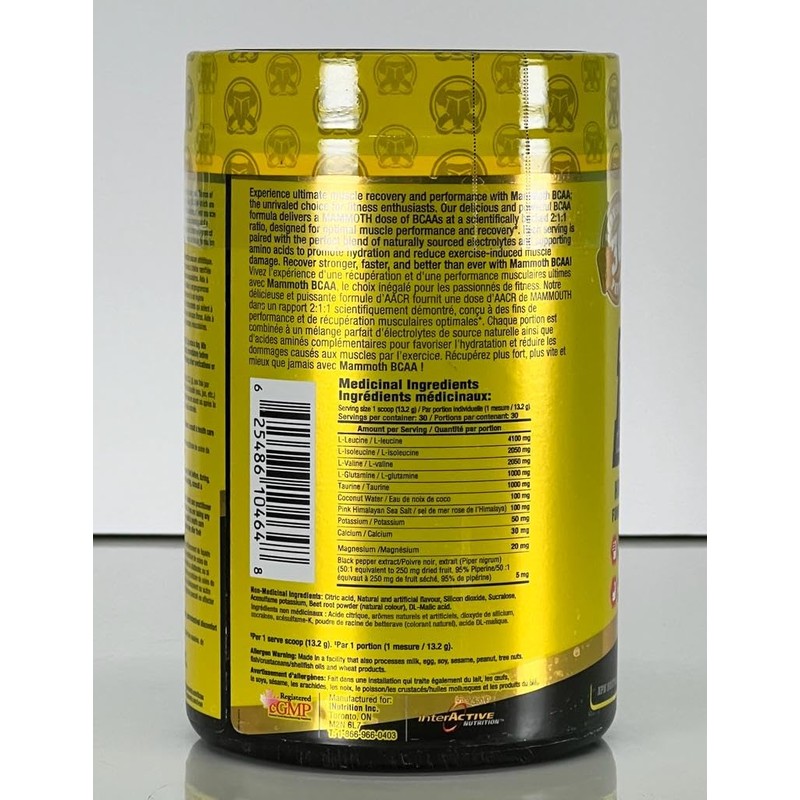 Mammoth BCAA, 30 serve (30 Serve, Tropical Fruit Blast)