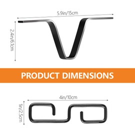 OneNine Rain Chain Clip for Gutter Adapter, Gutter Clip Anchor for Rain Chain, Rain Chain Water Diverter Accessories for Garden V Style Copper Hook, V Shaped Hook Hanger for Rain Chimes,Black