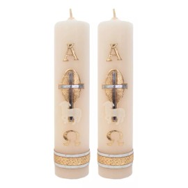 CEB Cirio Pascual #1 Duo Decorado Oro Y Rojo