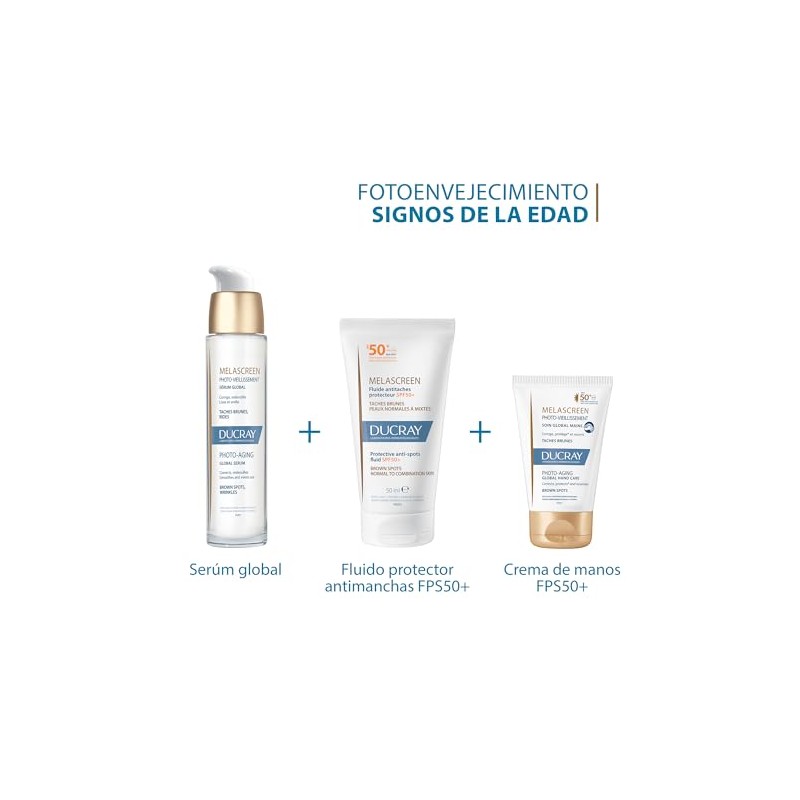 DUCRAY, Suero Global Fotoenvejecimiento Antimanchas y Antiedad, Corrige Manchas, Arrugas
