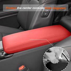 DEYTOP Center Console Cover for Toyota Camry 2025 Accessories Car Center Console Cover for 2025 Camry Accessories Armrest Pad (Red)