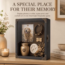 Deep Shadow Box Frame 11x14, 4.7in Depth Shadow Boxes Display Case with Soft Linen PIN Board, Vintage Charred Finish & Mortise-Tenon Joint, Retro Metal Hardware (Black)