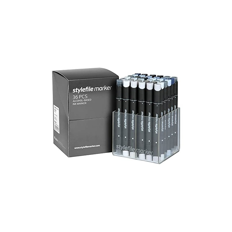 Stylefile Marker Set of 36-Grey Set
