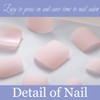 Outyua Solid Square Fake Toenails Matte Press on Toe Nails