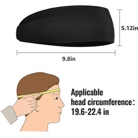 Lin's Liliana Outdoor Sports Headband, Non-Slip Hair Bands for Tennis, Jogging, Hiking, Cycling (White)