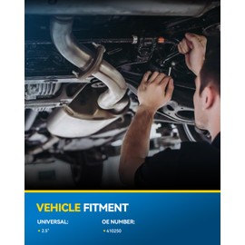 PHILTOP 2PCS 2.5" Inlet/Outlet Catalytic Converter 2.5 Inch Cat Converter with O2 Port Universal Catalytic Convert 410250, 31689-CNG-5, 103442-CHN-1(EPA Compliant)