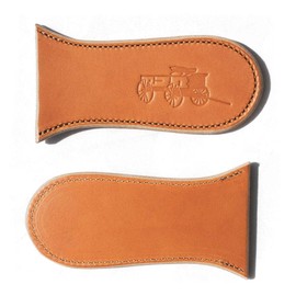 Leather Cast Iron Handle Cover - Extra Thick, Easy to Grip, Heat Resistant, Cast Iron Pot Holders - Best Skillet Handle Cover Works with Vintage Skillets, Lodge, Lancaster and More - Made in The USA