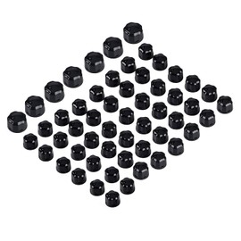 Bid4ze 55pcs Engine Bolt Caps Screw Bolt Cover For Harley Touring Street Glide Electra Glide Road King Road Glide 1999-2016, Softail 1999-2017 Black
