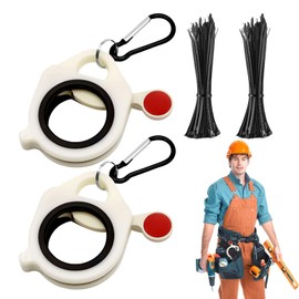 Cable Ties Organizers, 2 Pcs Cable Tie Holder, 20Pcs Zip Ties, 2 Pack Zip Tie Organizers, Light Plastic Cable Tie Holder without Unnecessary Waste and Simple. Reusable and Safe Zip Tie Organizer