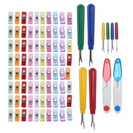 Seam Rippers Kit Transparent Hat Protection Ball Device Scissors Thread TakeUp Device Set for Various Handicrafts