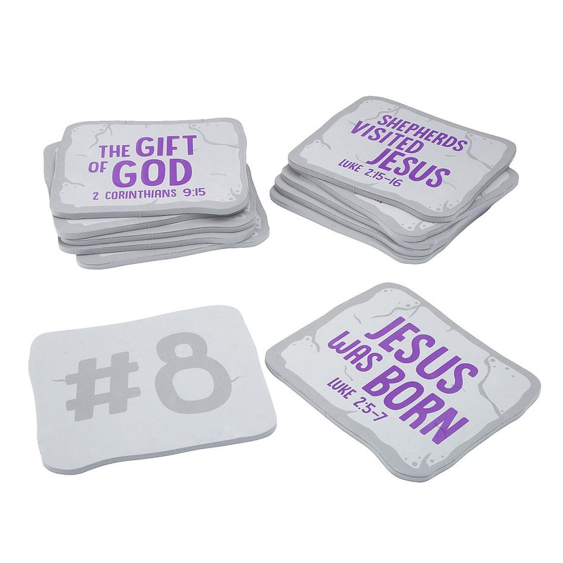Fun Express Nativity Story Stepping Stones - 12 Pc