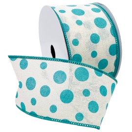 Morex Ribbon Bubble Dots Ribbon, Teal