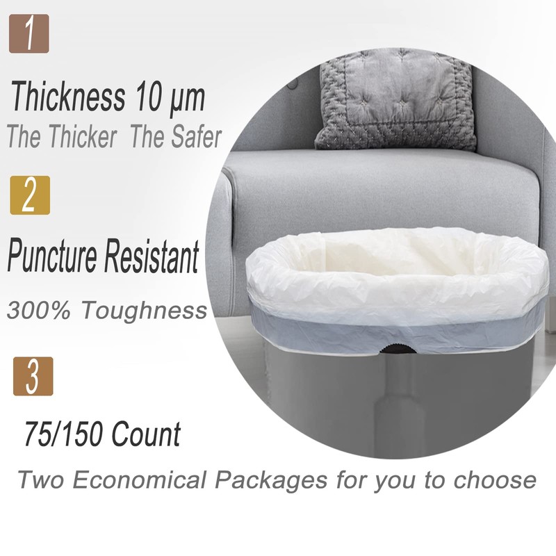 Bolsa de basura con cordón de 8 galones, bolsas de