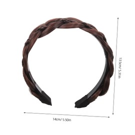 Baluue Slip Braided Headband Hair Accessory for Face Washing Daily Wear Special Occasions Deep for Curly Straight Hair Styles