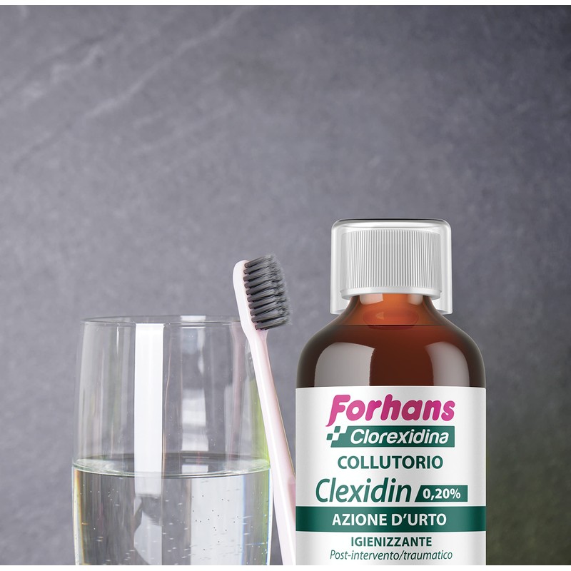 Forhans Liquido Antisettico Clorhexidina Clexidin 0.20% Collutorio dal gusto gradevole,