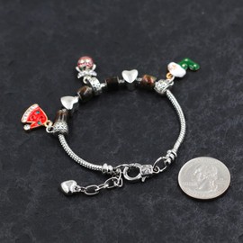 Uloveido Fashion Temprature Delicate Colour Changing Christmas Charms Mood Bracelet Gift for Women Girls SJ4430, Metal, No gemstone.