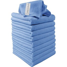 Clay Roberts Microfibre Cleaning Cloths, 40cm x 30cm - Pack of 10, Machine Washable, Polishing, Waxing & Dusting Cloth, Lint-Free, Scratch-Free