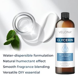 Aceite vegetal de glicerina grado USP 100 VELONA puro y orgánico, 8 oz (226.79 g)                                                                     