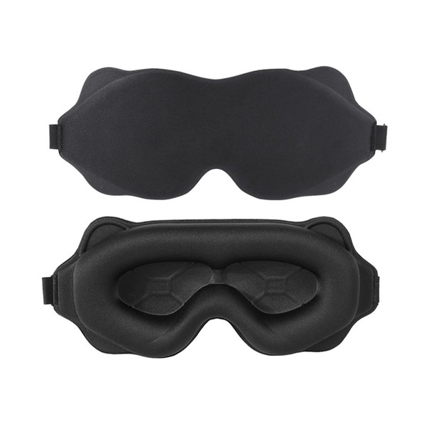 Verdunkelungs-Schlafmaske, 3D-konturierte Cup-Augenbinde, Augenmaske mit ergonomischem Design, verstellbarer Riemen für