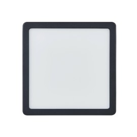 EGLO connect.z Fueva-Z Smart Home LED Bathroom Ceiling Light L x W 21 cm ZigBee App and Voice Control Alexa, Light Colour (Warm White/Cold White), Dimmable, Metal Surface Mounted Light Black, IP44