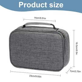Jortmrd Large Pencil Case, Pencil Case, 4 Compartments, 72 Compartments, Grey, ALL