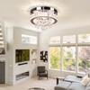 YPQXYHDA Dimmable Crystal Ceiling Light,11.8" Modern Crystal Chandeliers LED Flush