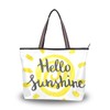 Beach Bag Hello Sunshine Partern Large Tote Top Handle Shoulder