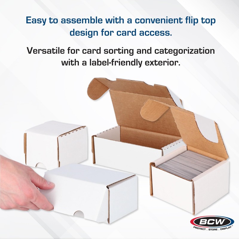 BCW 300 Count Trading Card Storage Box | Cardboard Organizer