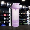 Smartshake Slim Bottle Shaker Cup with 500 ml Capacity, Pale