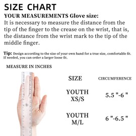 LynsaTac Youth Football Gloves Kids Silicone Grip Receiver Gloves for Kids Youth Football Gloves for Improved Ball Control - Football Receiver Gloves for Kids Boys Girls Ages 5-12