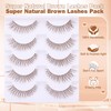 Brown Lashes Natural Look Cat Eye Lashes Brown Eyelashes Faux