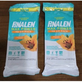 Pinalen NIP Lot of 2 Pinalen Max Power Cleaning Wipes Summer Fresh To Go Pk 36 Wet Wipes