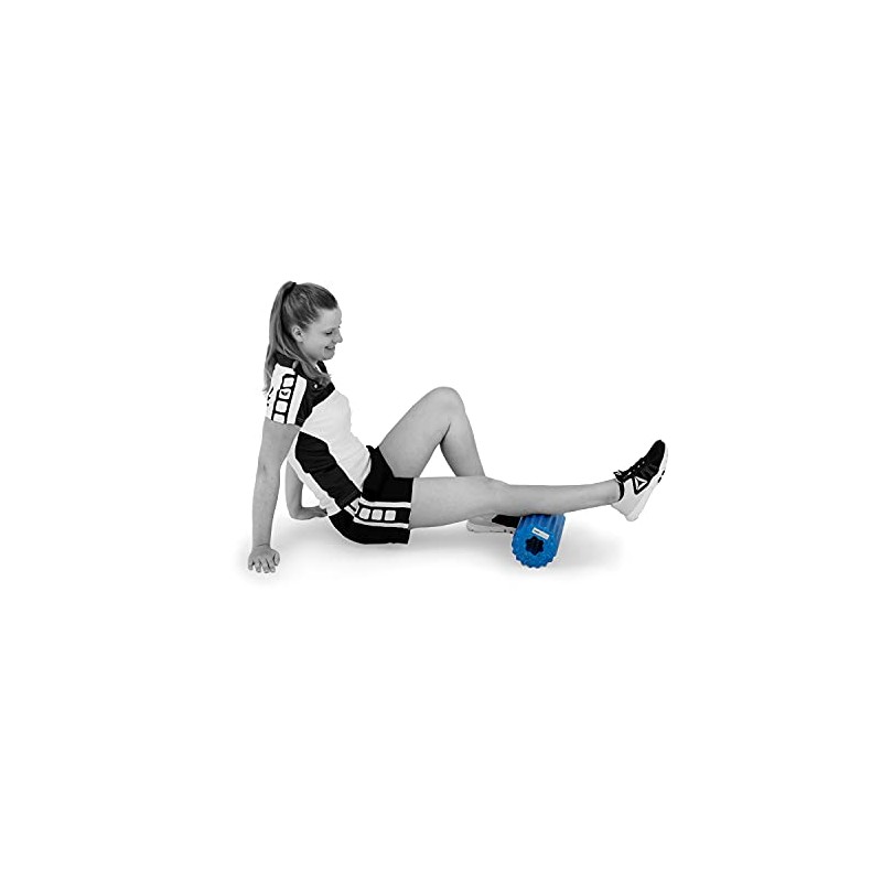 AFH-Webshop Blue fascia roller with practical transport bag, foam roller