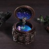 Vintage Music Box with 12 Constellations Rotating Goddess Twinkling LED