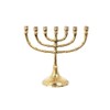 NKlaus Menorah 4034 7-Arm Brass Gold Candlestick up to Diameter