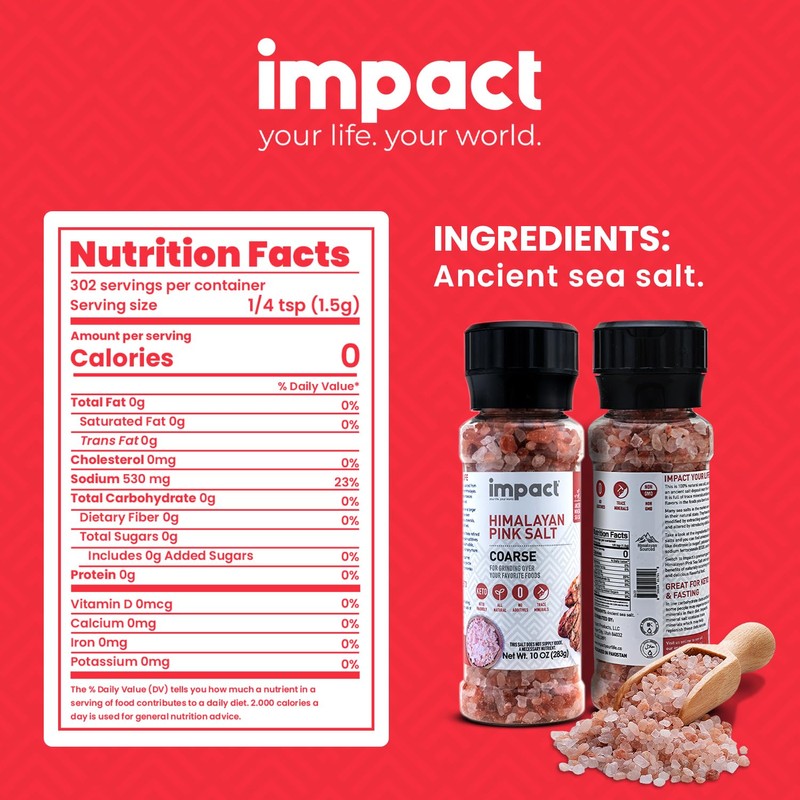 Impact - Coarse Himalayan Pink Sea Salt - No Additives