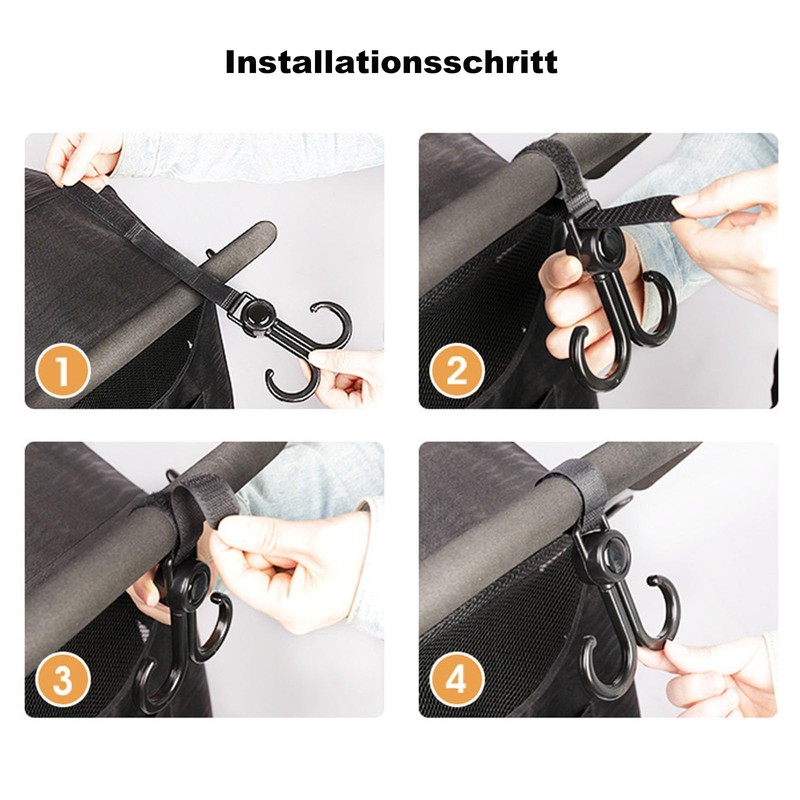 ViWaVee Pram Hooks, Velcro Hook Pram for Changing Bag, Handbags,