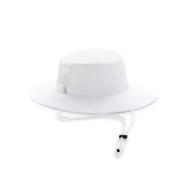 PGA TOUR Men’s Solar Golf Bucket Hat with Chin Strap, Bright White, One Size