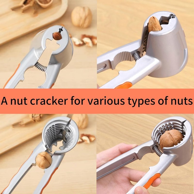 Herramienta Cascanueces, Pinza para Nueces, Fabricado en Acero Inoxidable, Tiene