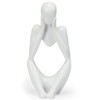 Thinker Abstract Sculpture,White Faceless Figurine Bookshelf Decor