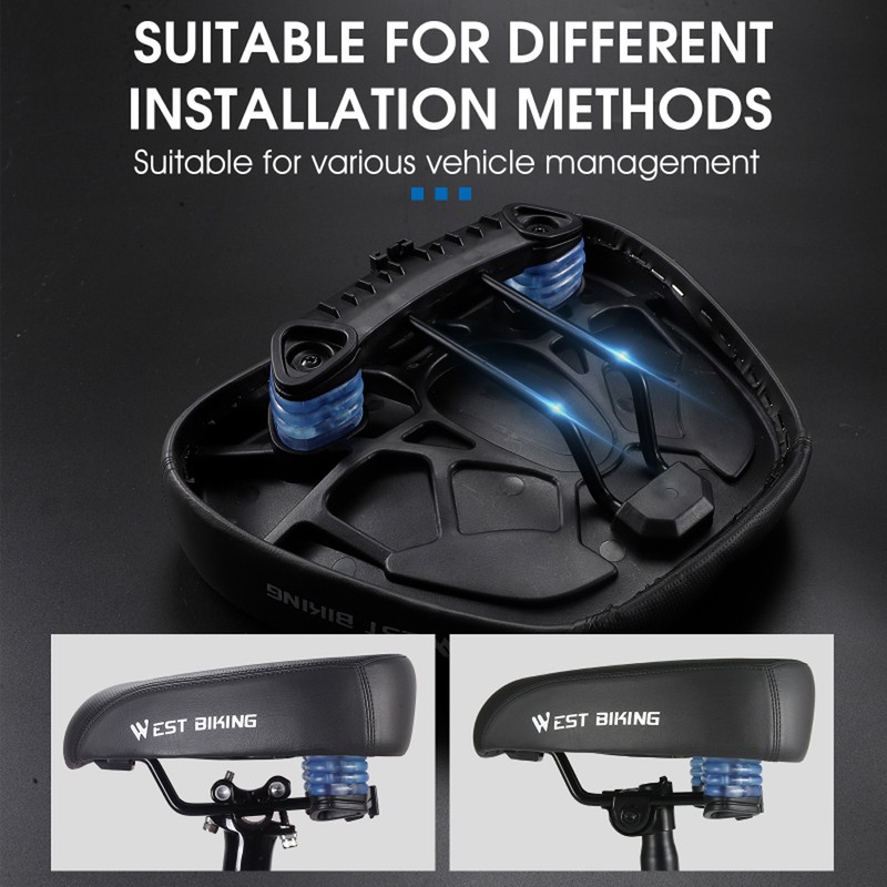 WEST BIKING Ergonomic Bicycle Replacement Saddle Soft Widen Thicken Road
