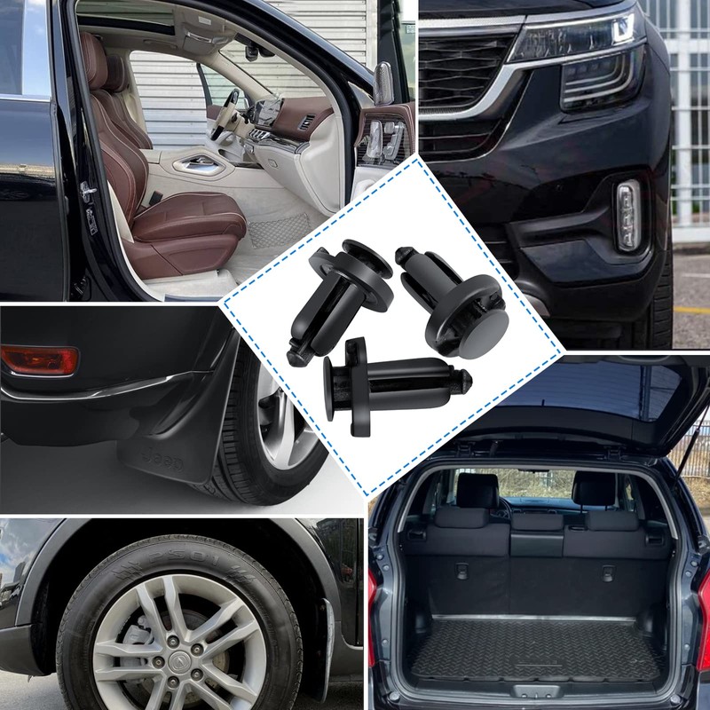 CarBole 100 pieces car mounting clips, 10 mm, universal door